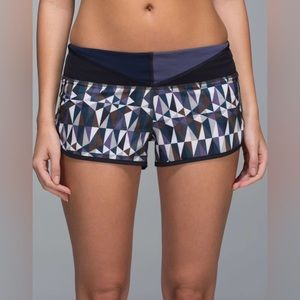 Lululemon Run: Speed Short *4-way Stretch. Multicolored. SZ 6. Never worn. NWOT.